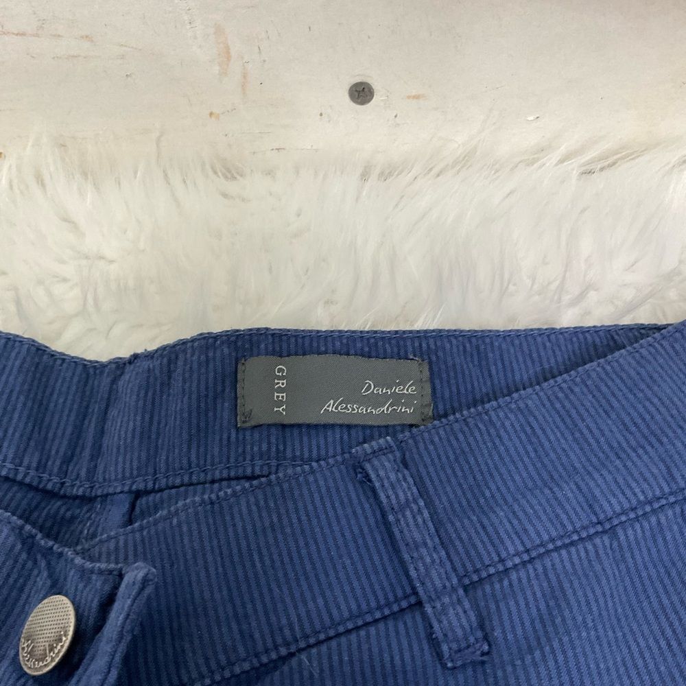 NEW Daniele Alessandrini Men’s Blue Texture High Rise Chinos Pants Size 36 - Picture 12 of 15